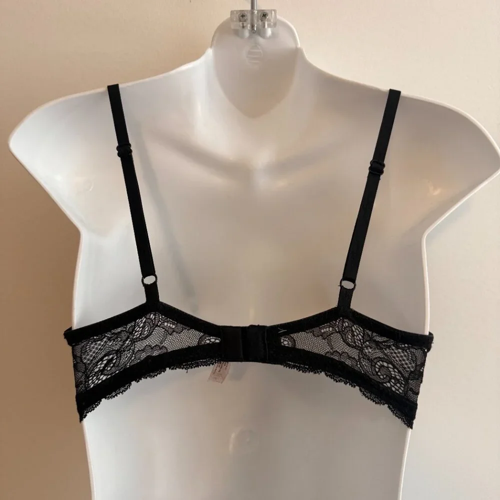 Victoria’s Secret Angels Lace Push-Up Bra | Black | Size 34D - Picture 5 of 8